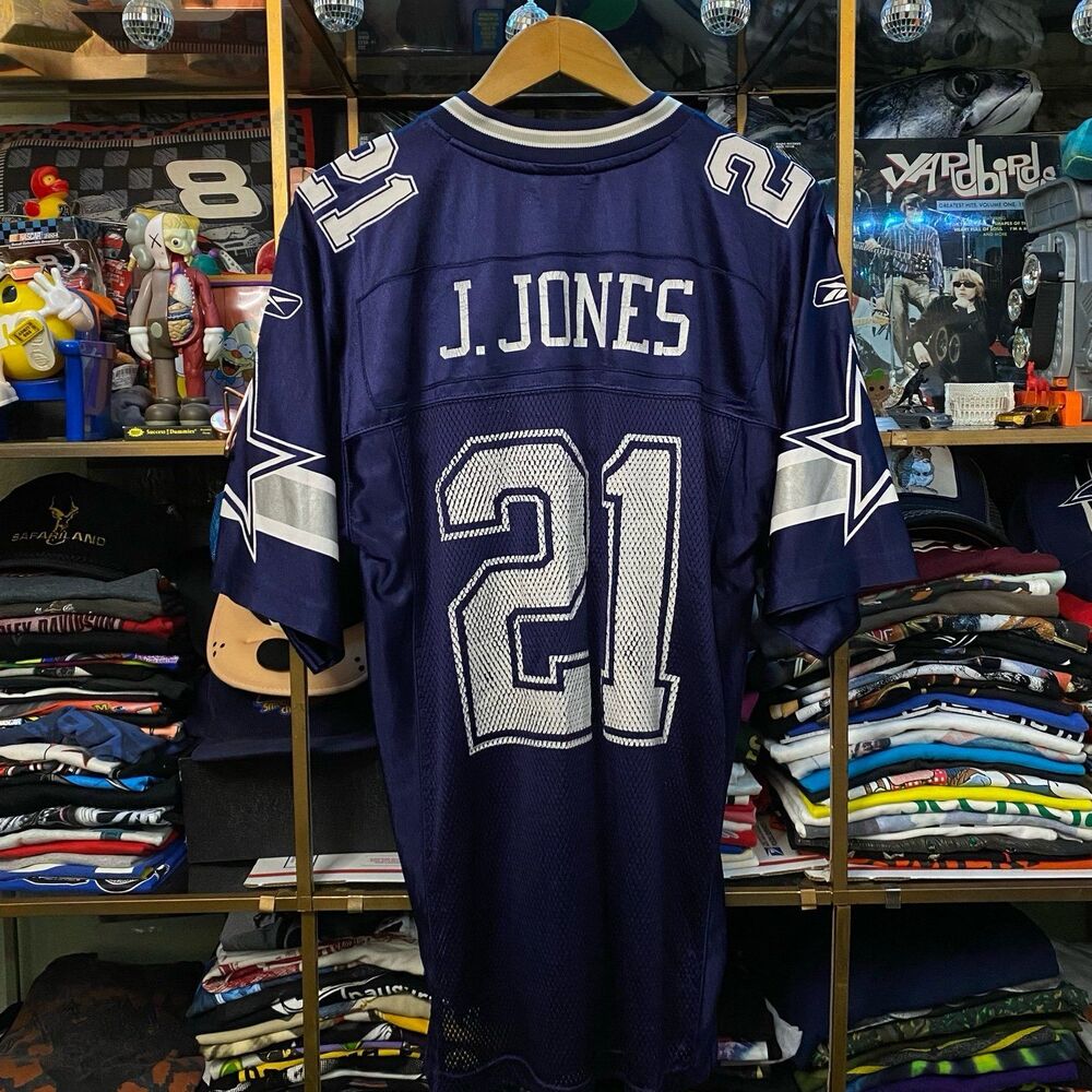 Vintage Reebok Dallas Cowboys Julius Jones 21 Jersey Mens Small Navy Blue NFL